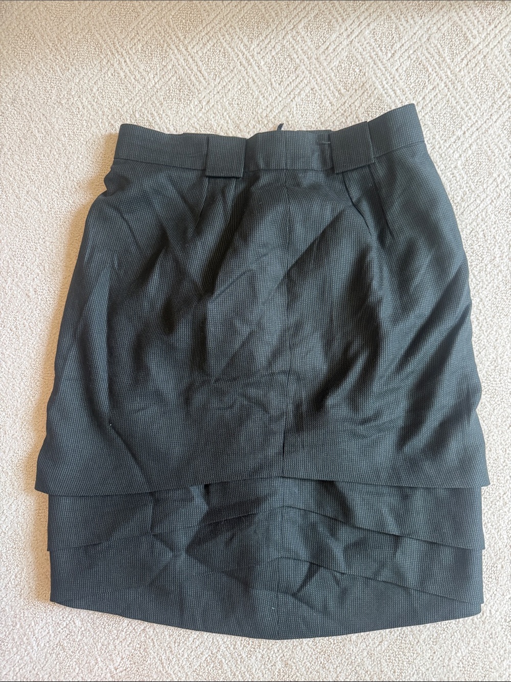 Escada Black Textured Waistband Skirt